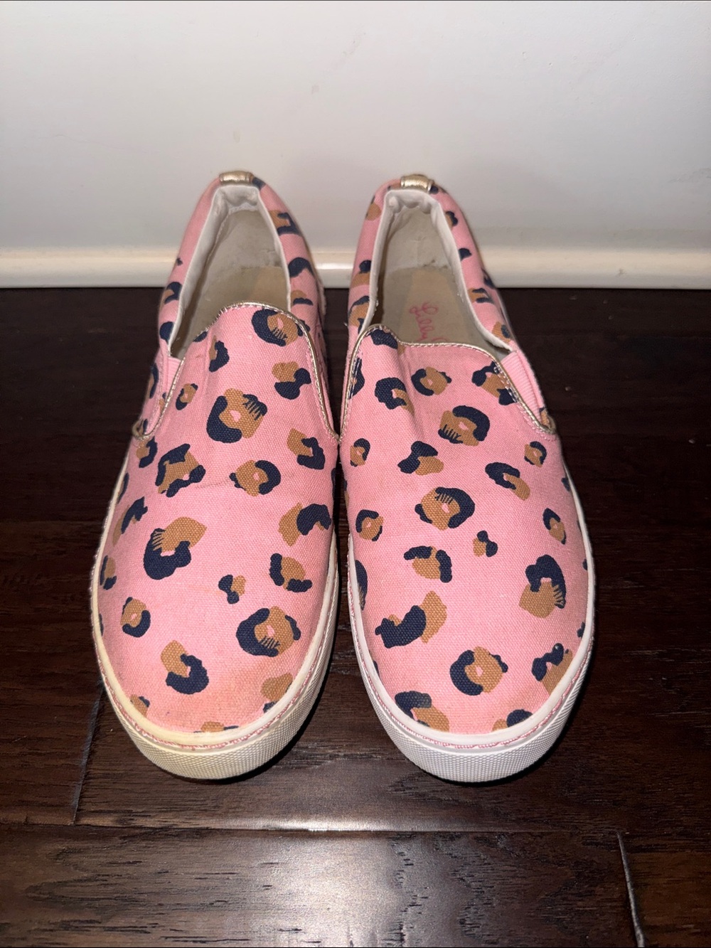 Lilly Pulitzer Pink Leopard Print Slip-On Sneakers 10